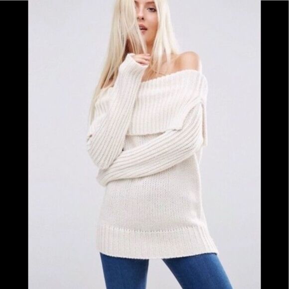 ASOS cream off the shoulders sweater 8 - Picture 1 of 6